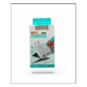 Cargador Puxida Con Cable Tipo V8 Con 2 Puertos Usb 3.1A Dk35V